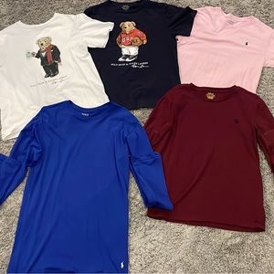 Ralph Lauren shirts, The top 3 are Youth L and the bottom 2 are Youth S